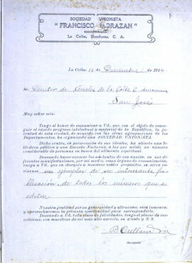 Cartas de la Secretaría procedentes de la Sociedad Unionista Francisco Morazán y revista Helios, ...